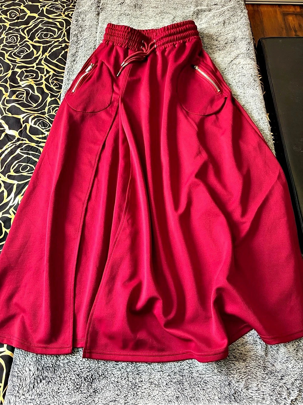 Long Skirt Maxi in burgundy